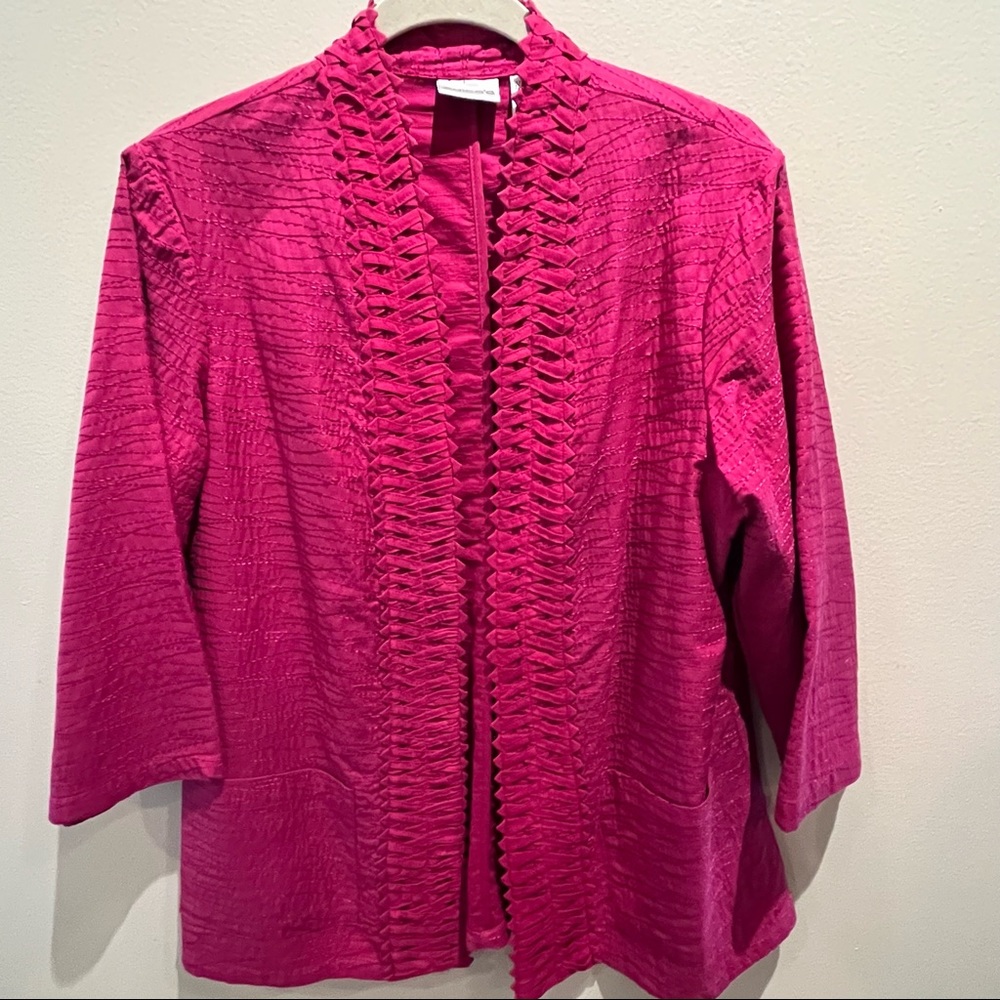 GUC Chico's Hot Pink Kimono style jacket Size 2